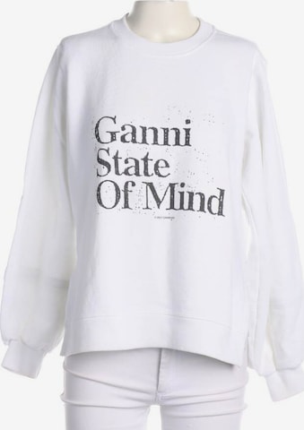 GANNI Sweatshirt & Zip-Up Hoodie in XS in White: front
