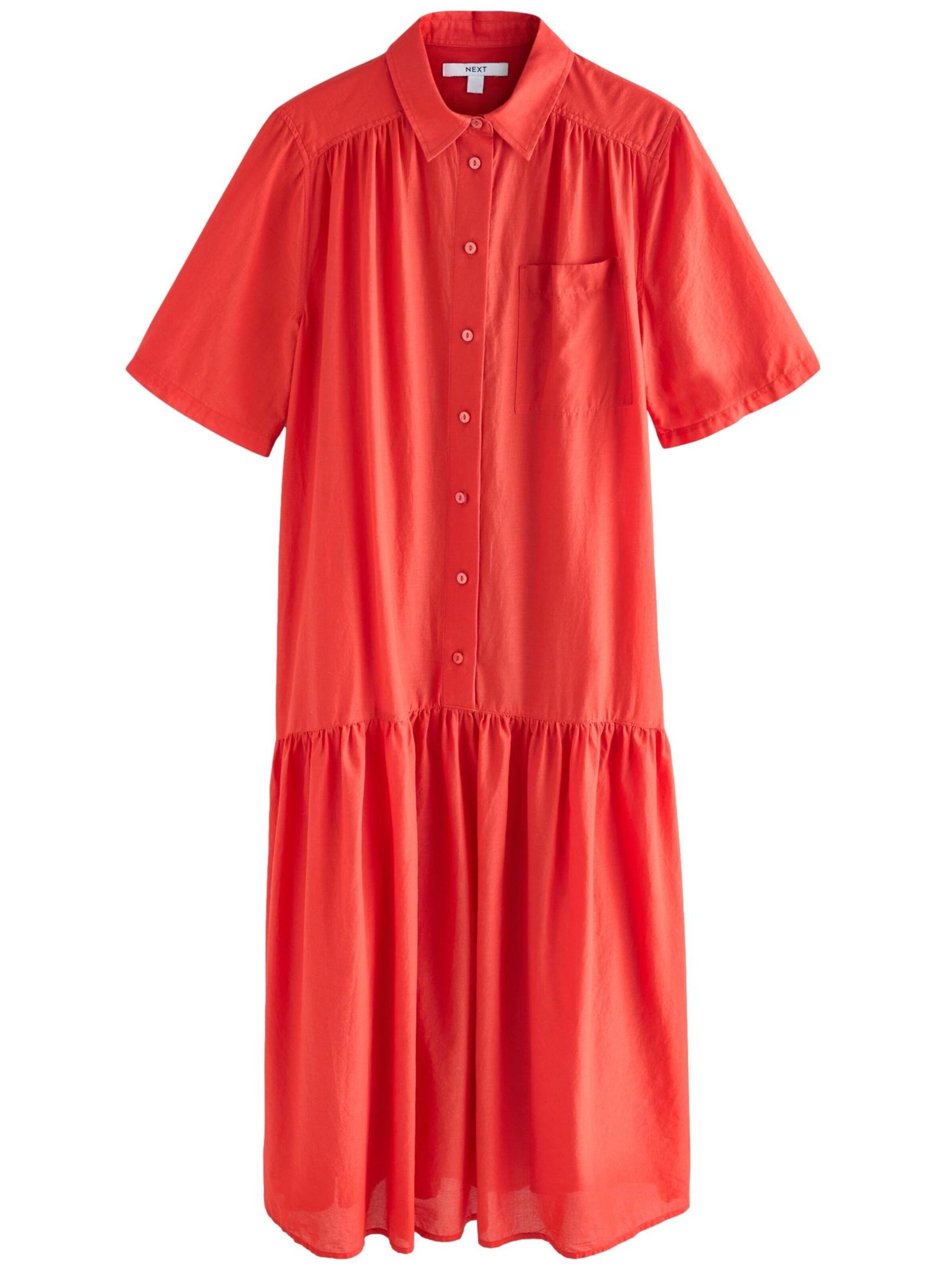 Abito camicia di Next in rosso: frontale