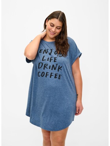 Zizzi Shirt 'Malis' in Blue