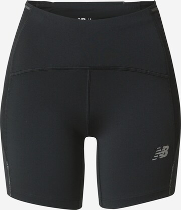 new balance Skinny Workout Pants in Black: front