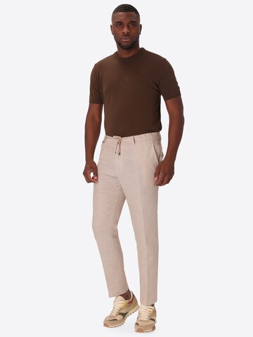 Distretto12 - Loosefit Pantalón de pinzas 'T. Certo' en beige: frente