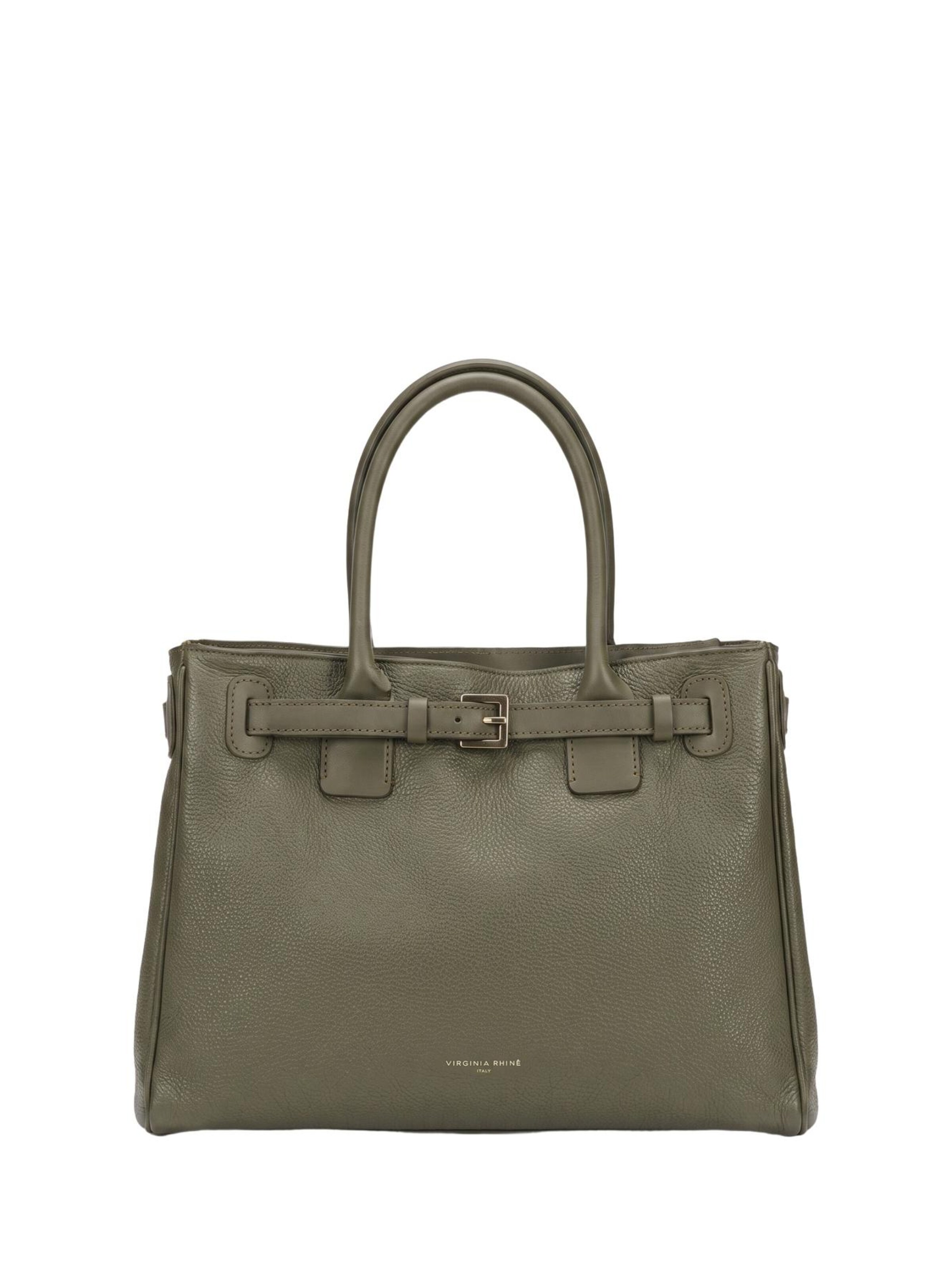 Borsa a mano di Virginia Rhinè in verde: frontale