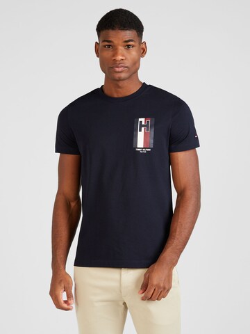 T-Shirt TOMMY HILFIGER en bleu : devant