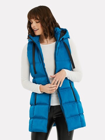 Threadbare Vest 'Vinyard' in Blue: front