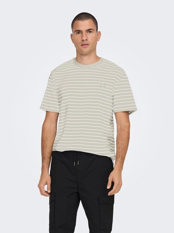 T-Shirt 'HENRY' Only & Sons en beige : devant