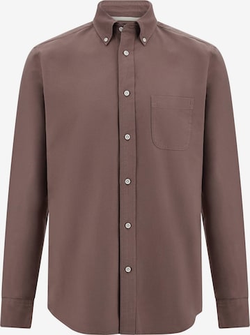 Chemise Boggi Milano en marron : devant