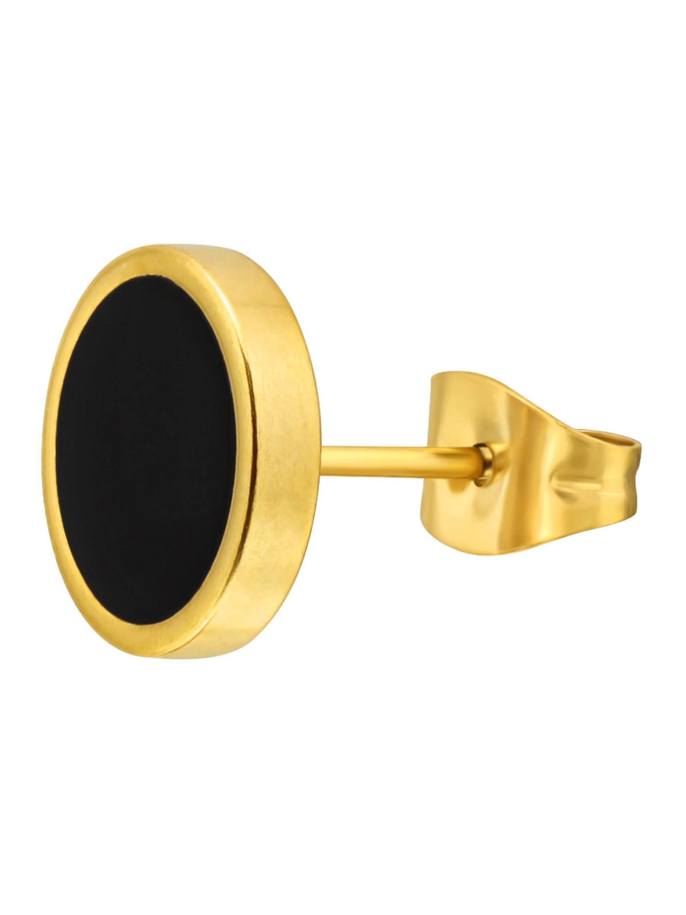 Boucles d'oreilles 'Ohrstecker Rund 10 mm aus Hochglanzpoliertem Chirurgenstahl' Maxte en or