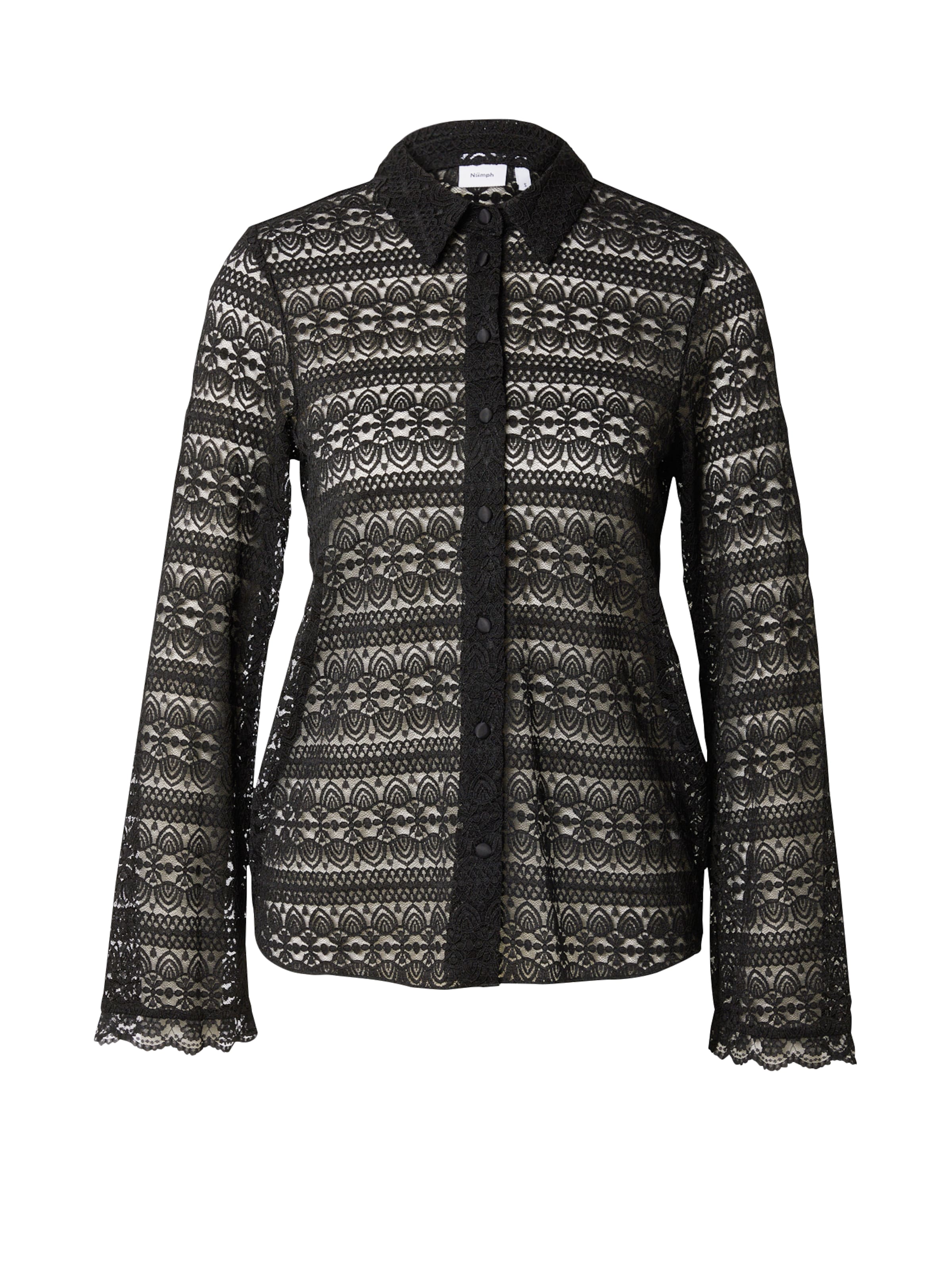 NÜMPH Pluus 'Sissy', värv must: eest vaates