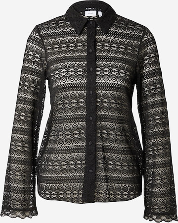 Bluză 'Sissy' de la NÜMPH pe negru: față