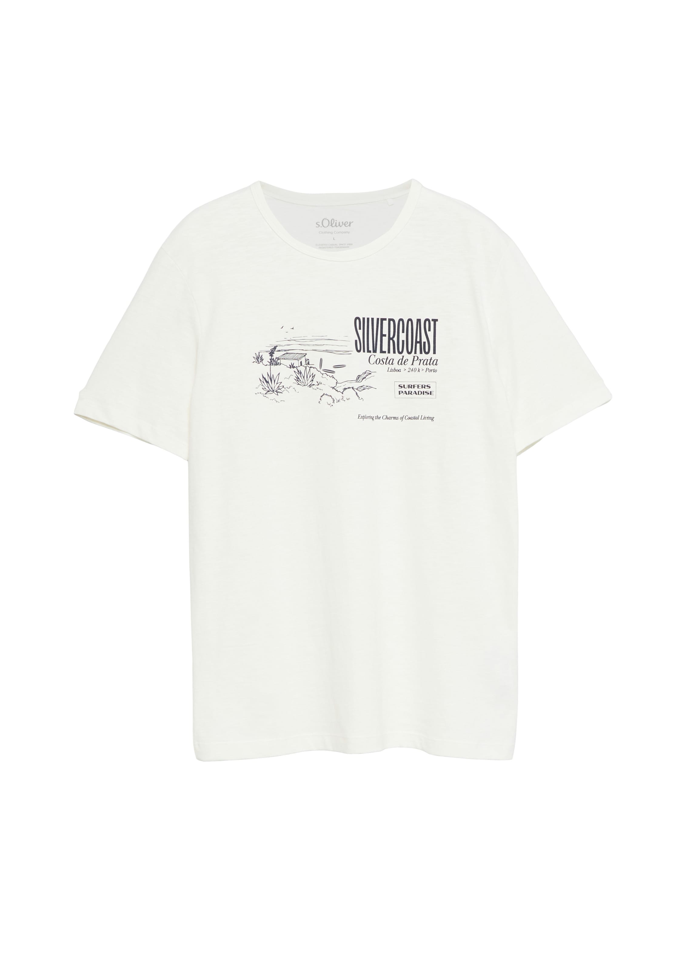 T-Shirt s.Oliver en blanc : devant