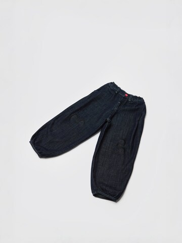 Maru + Bo Wide leg Jeans 'EMBROIDERED BALLOON' in Blue