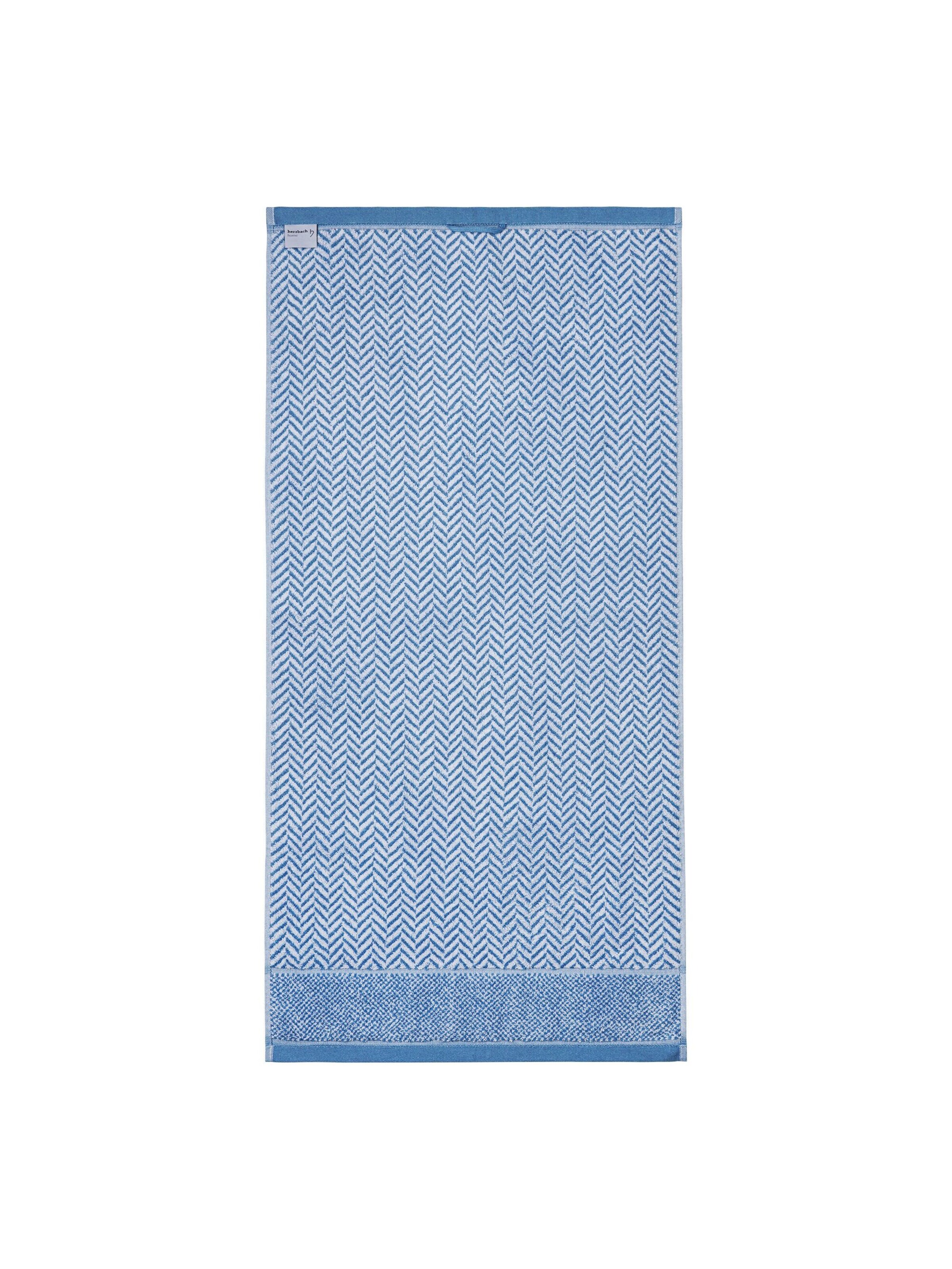 Herzbach home Duschtuch im 2er Set, Flächengewicht 500 gsm in Blau