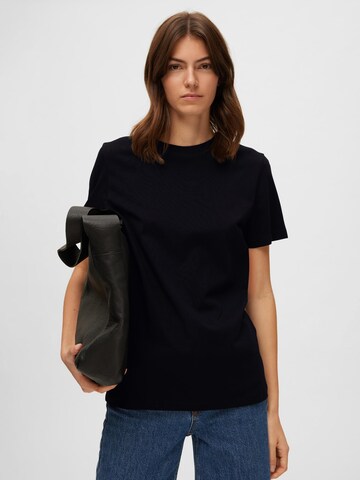 SELECTED FEMME Shirt 'MY ESSENTIAL' in Zwart