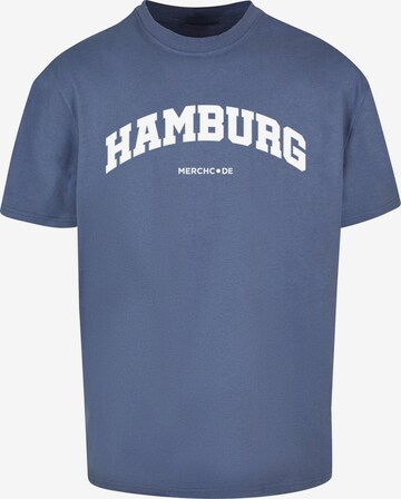 Merchcode Shirt 'Hamburg Wording' in Blauw: voorkant