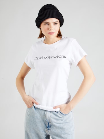 Tricou de la Calvin Klein Jeans pe roșu: față