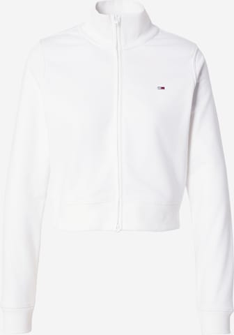 Veste de survêtement Tommy Jeans en blanc : devant