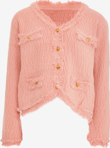 Cardigan NALLY en rose : devant