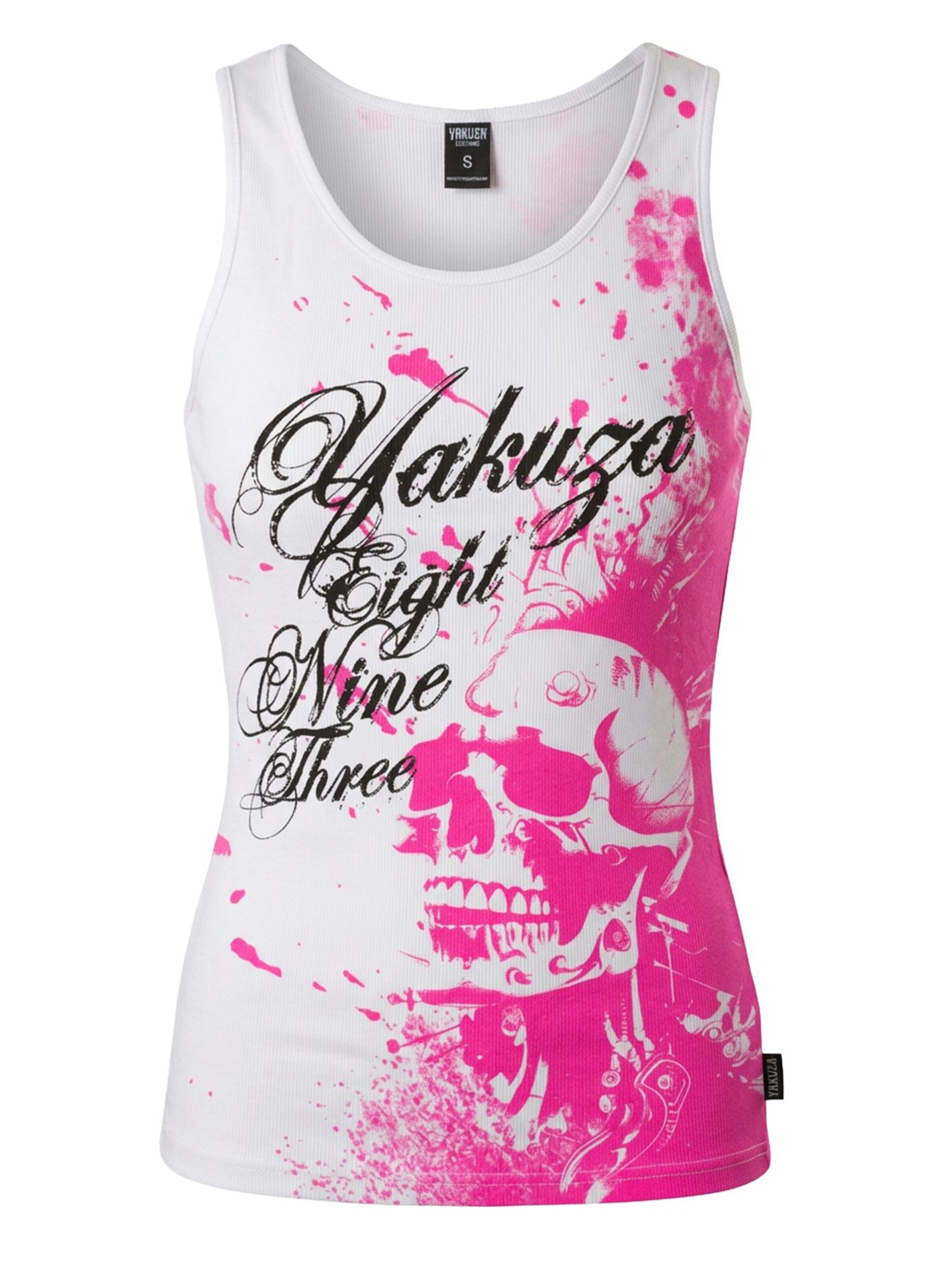 Yakuza Top 'Spill' in White: front