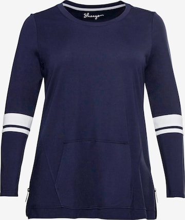 SHEEGO Athletic Sweatshirt in Blue: front