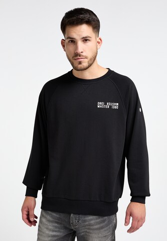 DreiMaster Maritim Sweatshirt 'Bridgeport' in Black: front