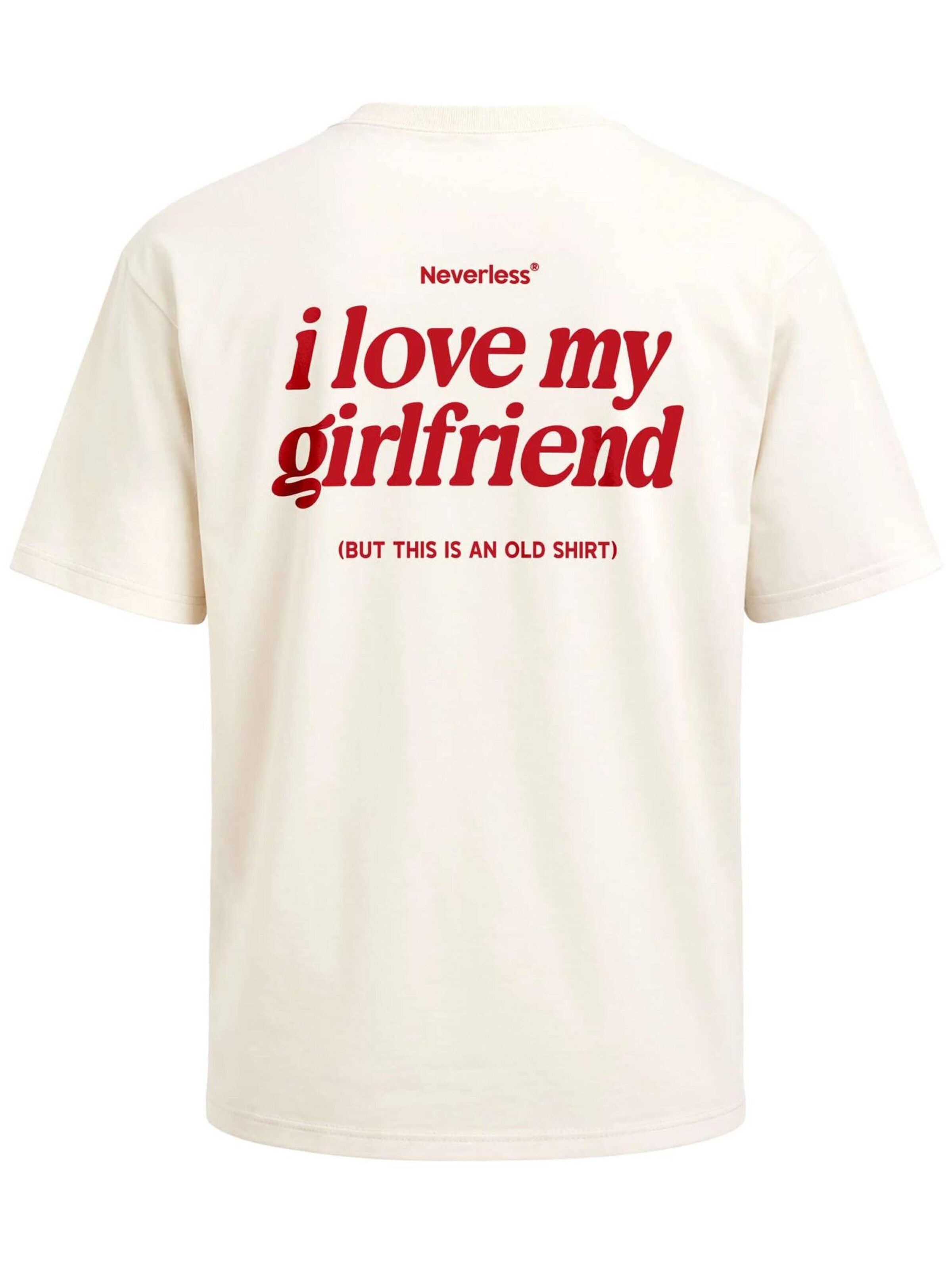 Neverless Shirt 'i love my girlfriend' in Beige: front