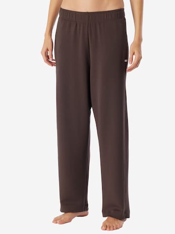 SCHIESSER Pajama pants ' Mix Relax ' in Brown: front