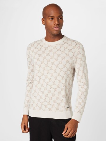 JOOP! Sweater 'Raven' in White: front
