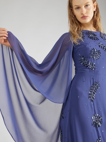 Frock and Frill Evening Dress in Blue
