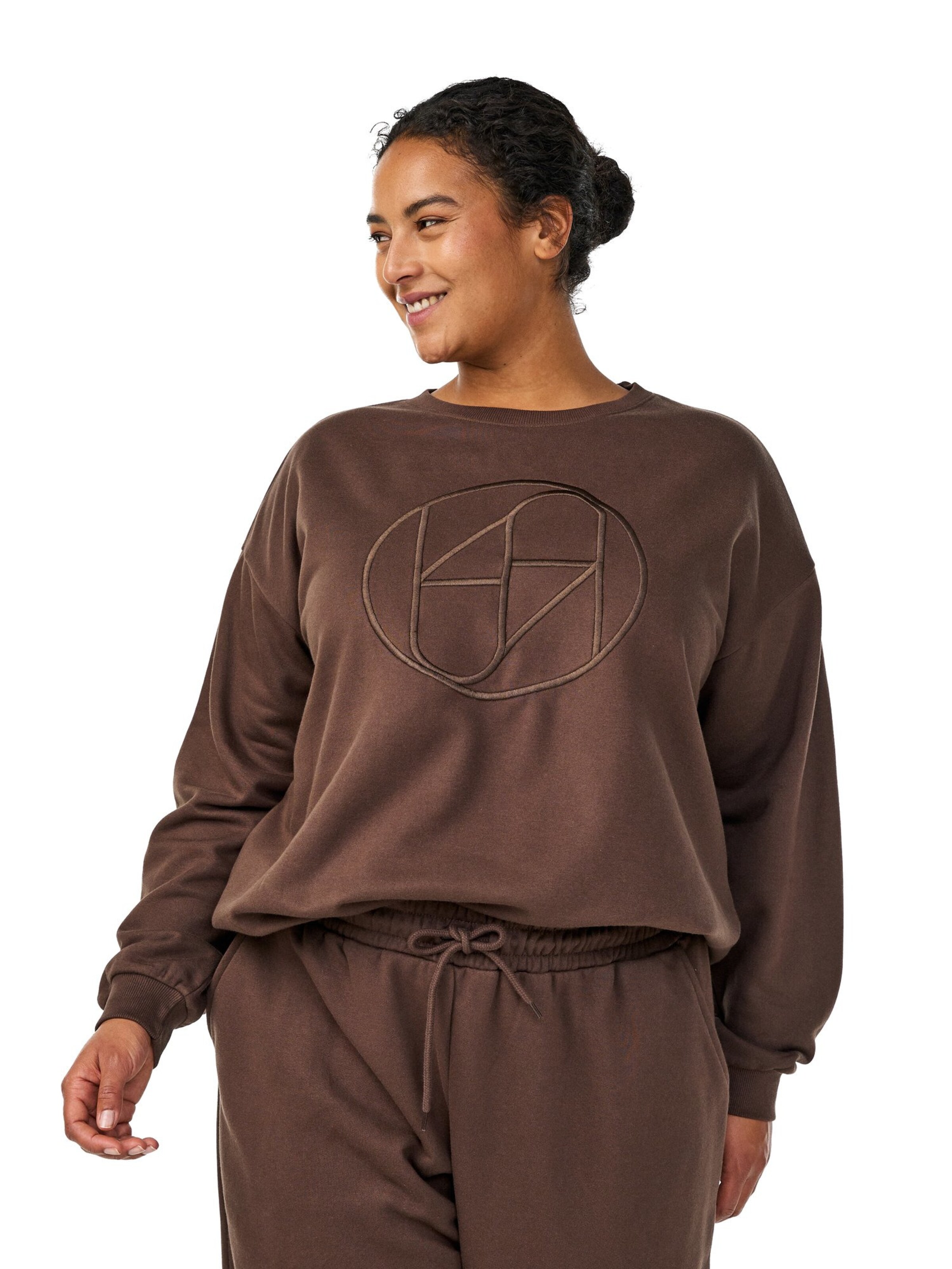 Zizzi Свитшот 'Mrikke' в Коричневый