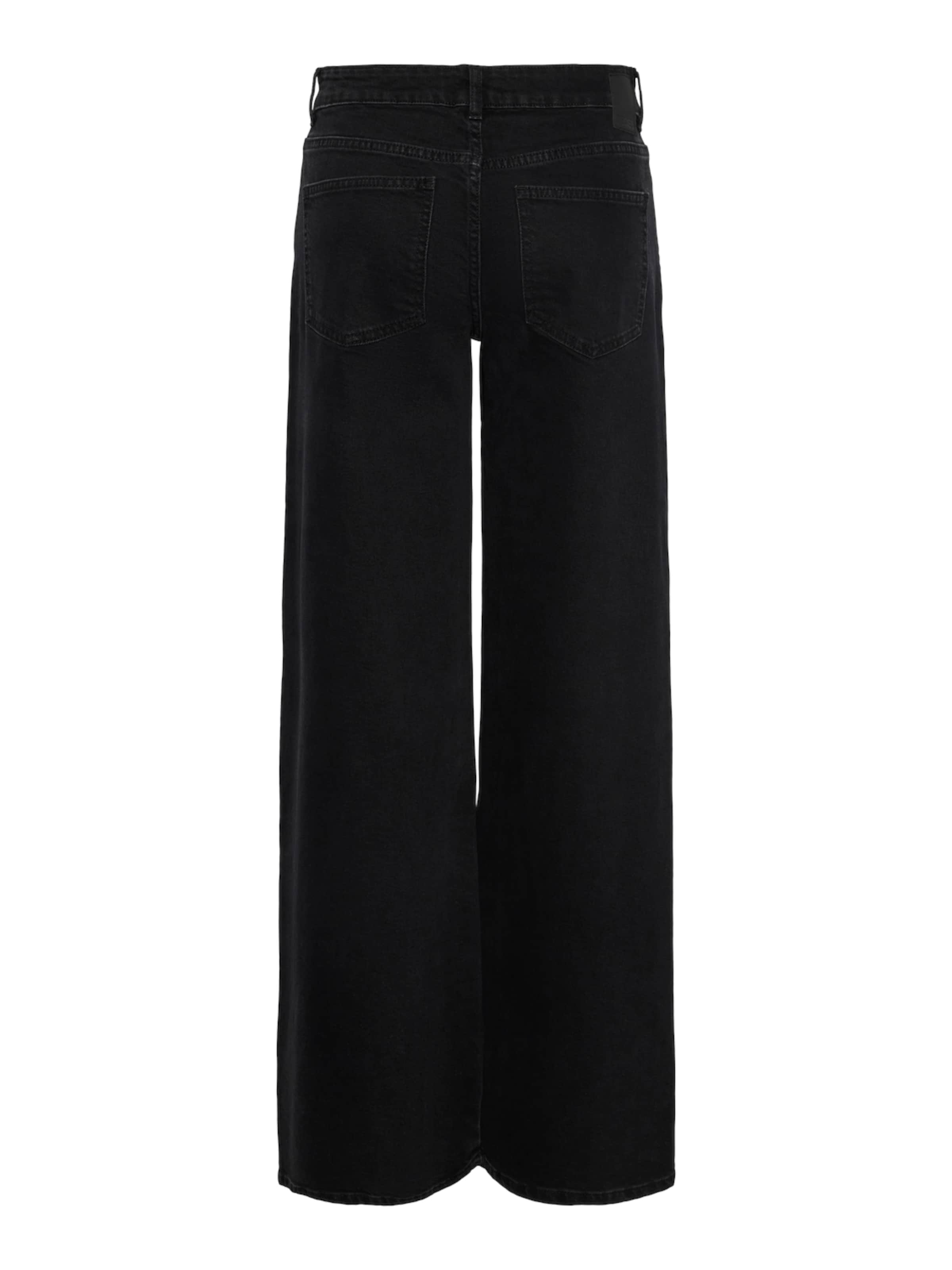 Wide Leg Jean 'Selma' PIECES en noir