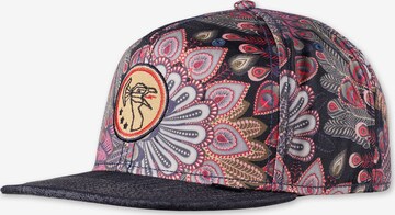 DJINNS Cap 'Peacock' in Black: front