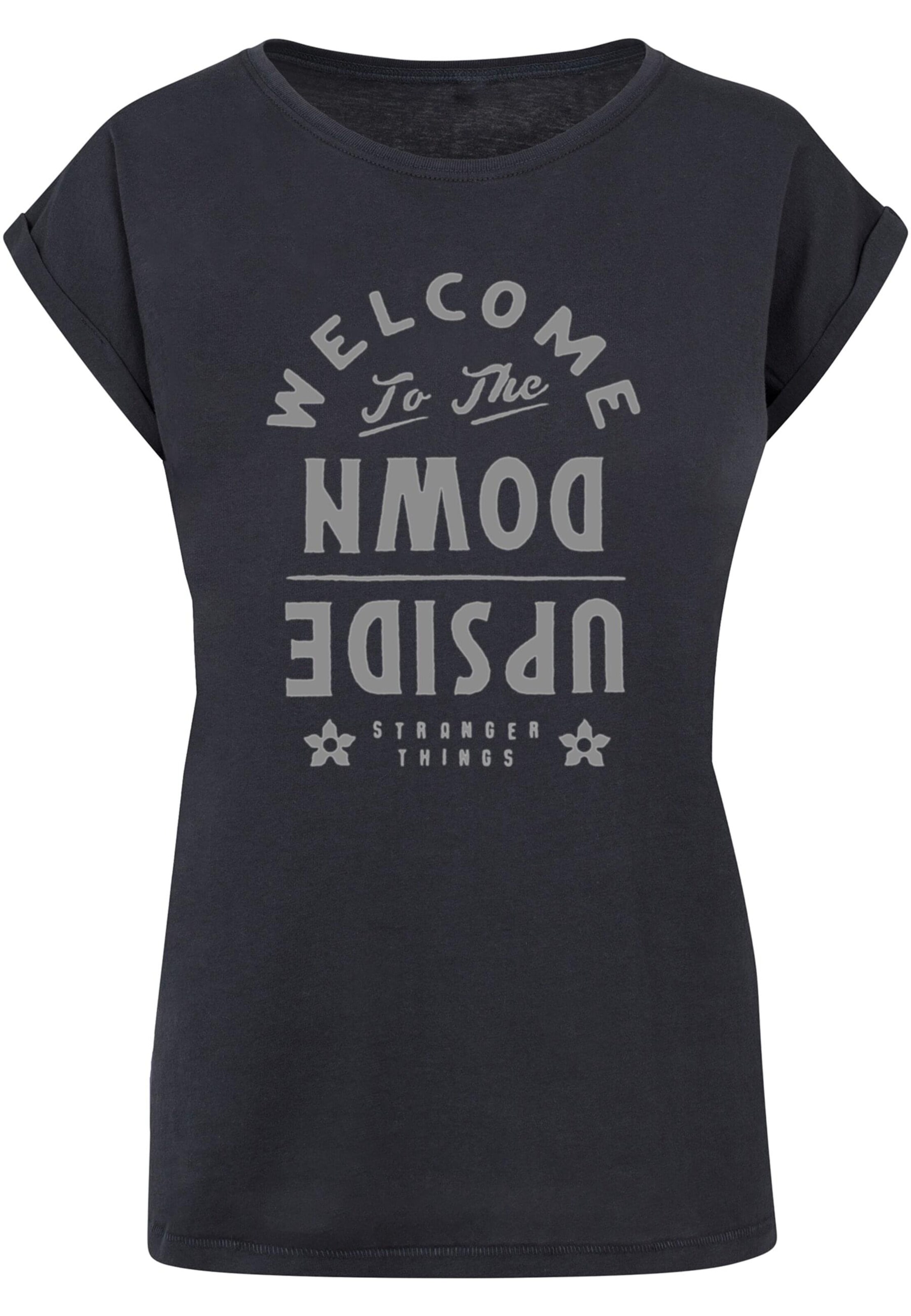 ABSOLUTE CULT Shirt 'Stranger Things - Welcome To Upside Down' in Blue: front