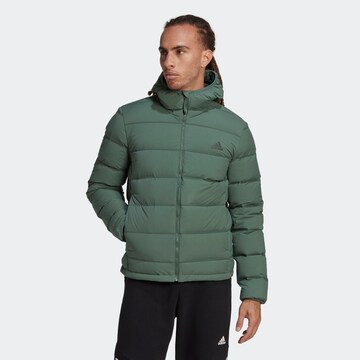 ADIDAS SPORTSWEAR Outdoor jacket ' Helionic Soft Hooded ' in Green: front