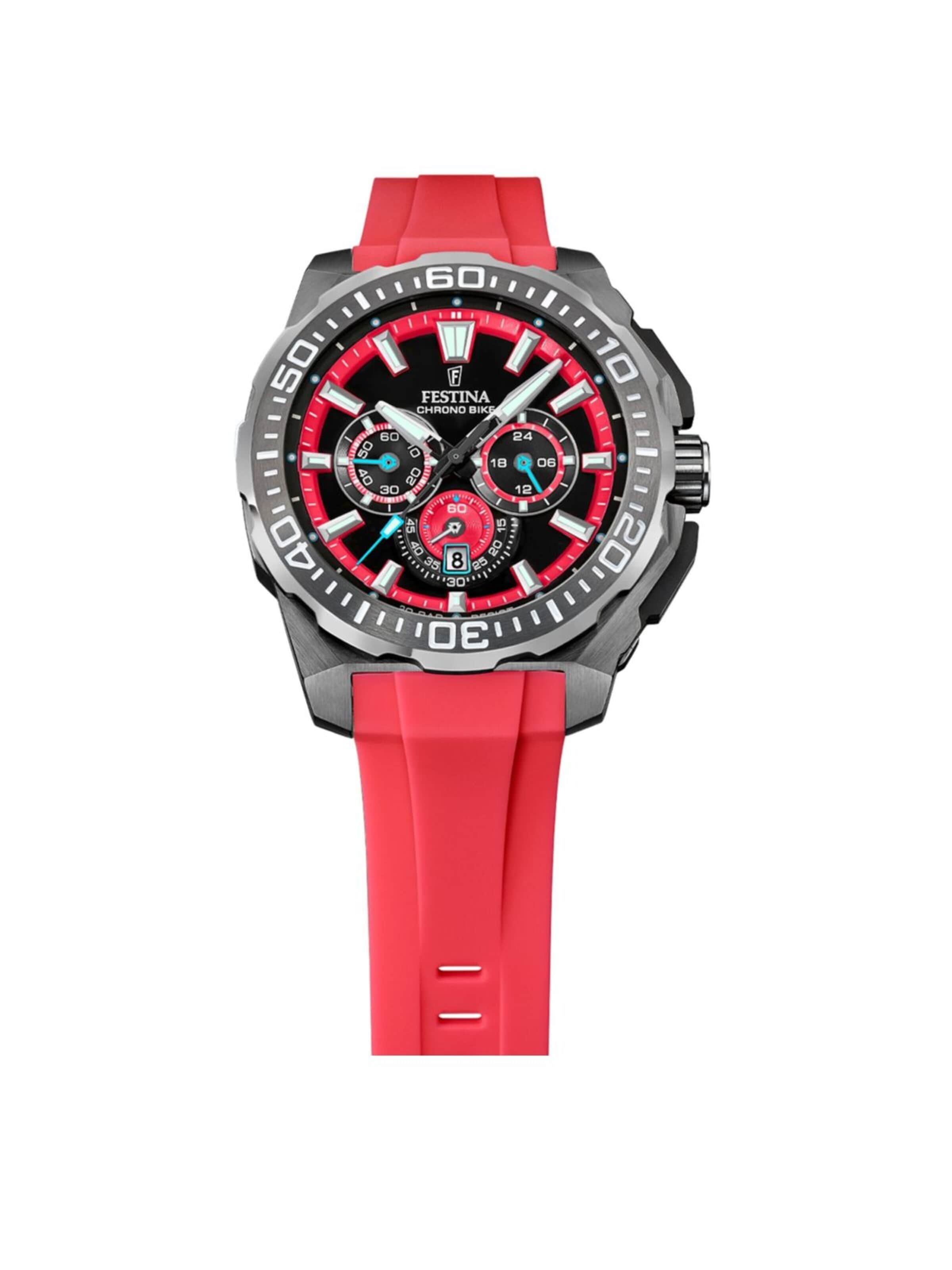 Montre à affichage analogique 'Chrono Bike' FESTINA en rouge