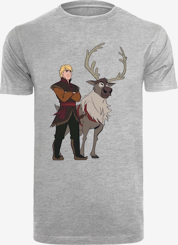 T-Shirt 'Disney Frozen 2 Sven And Kristoff' F4NT4STIC en gris : devant