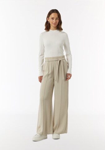 COMMA - Pierna ancha Pantalón en beige