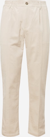 Casual Friday Regular Bandplooibroek 'Marc' in Beige: voorkant