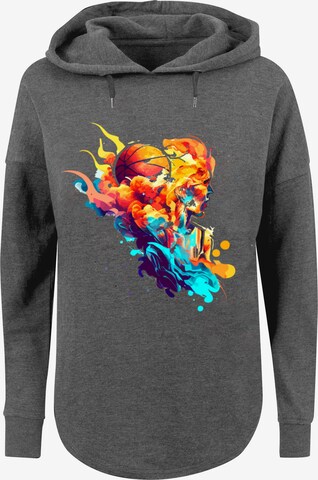 F4NT4STIC Sweatshirt 'Abstract player' in Grey: front
