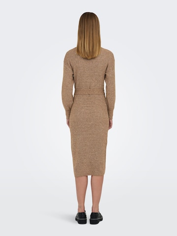 ONLY Knitted dress 'THILDE' in Brown