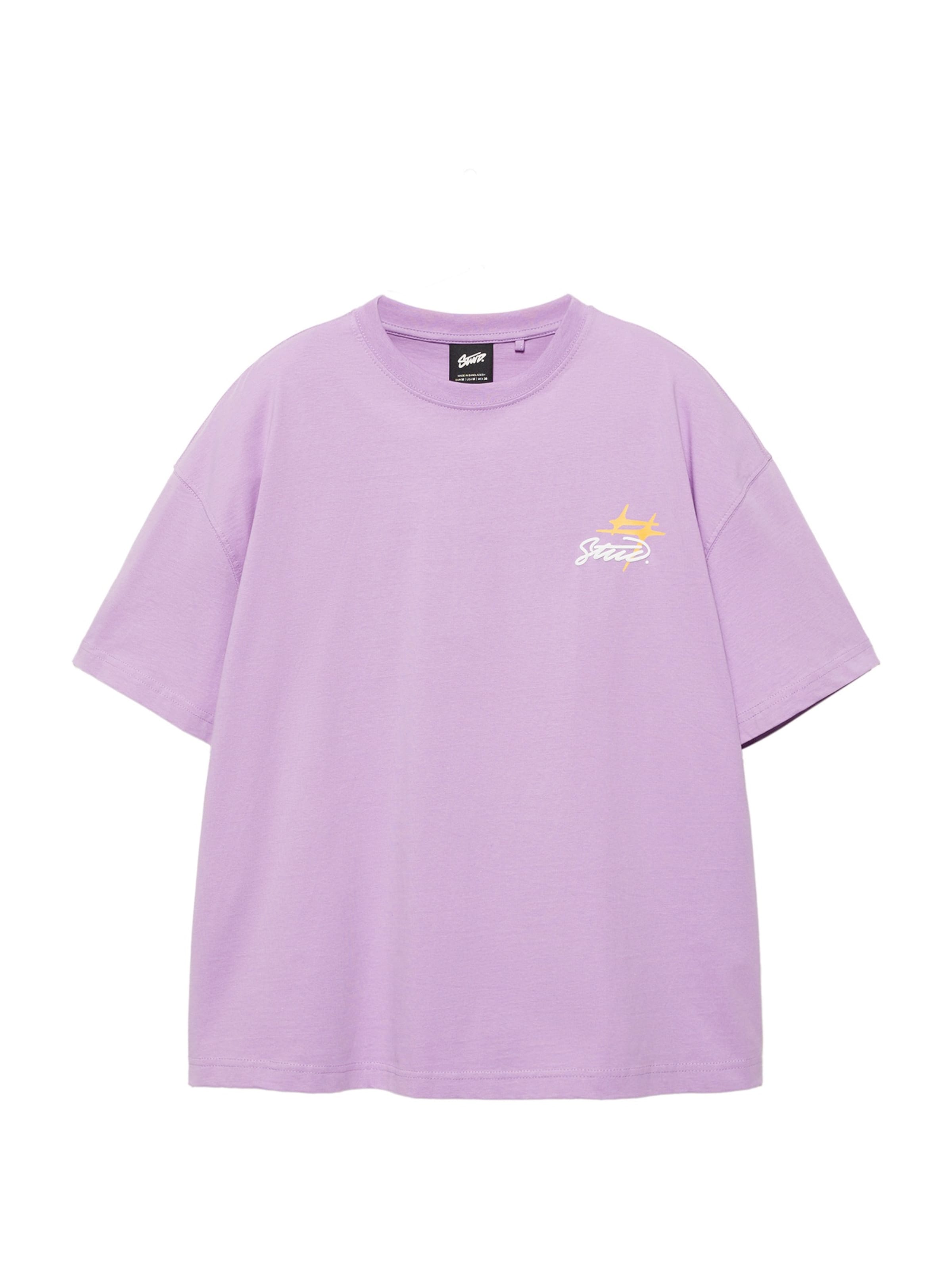 Pull&Bear Shirt 'STWD COMMUNITY REFRESH' in Purple: front