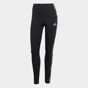 ADIDAS SPORTSWEAR Skinny Workout Pants in Black: front