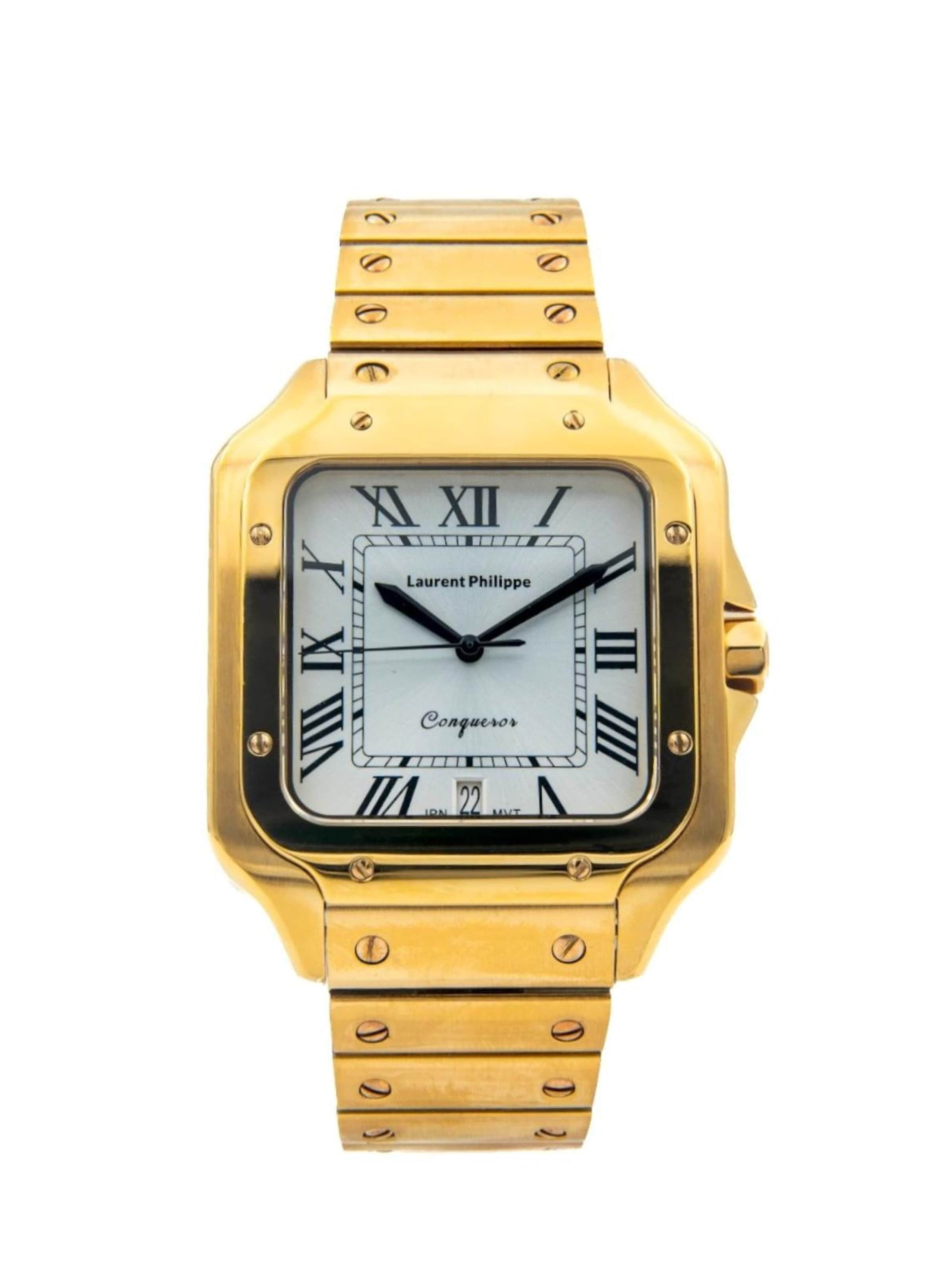 Laurent Philippe - Reloj analógico 'Conqueror The Golden Empress – VANGUARD' en oro: frente