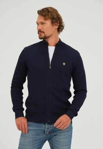 Giorgio di Mare Gebreid vest in Blauw: voorkant