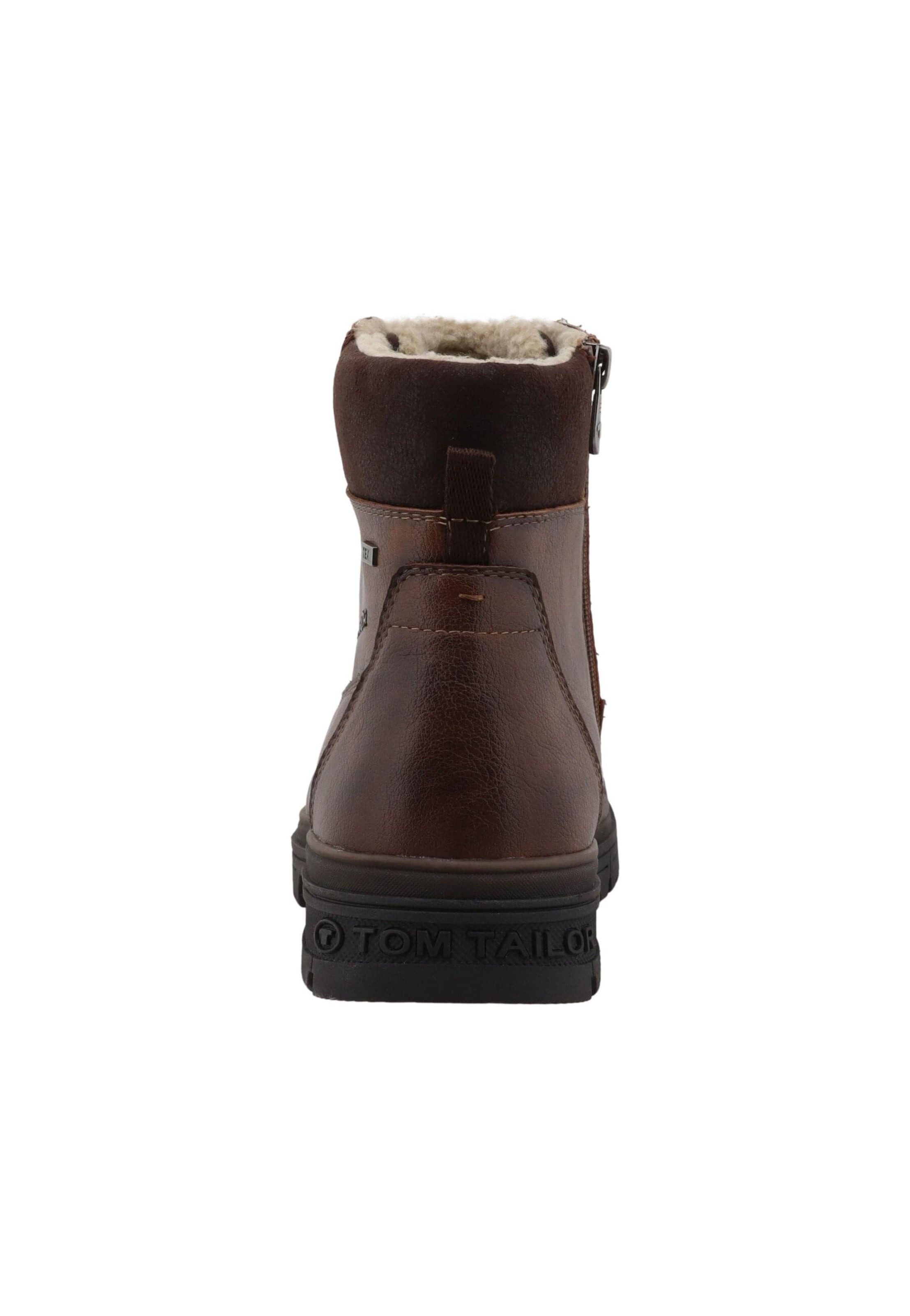 TOM TAILOR Veterboots in Bruin