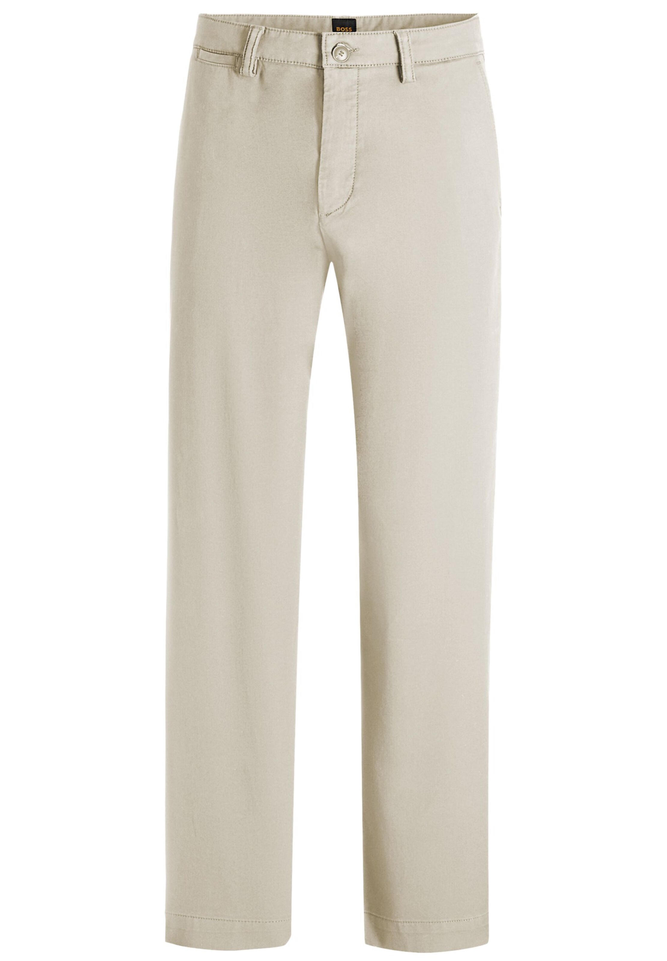 BOSS Regular Chino Pants in Beige: front
