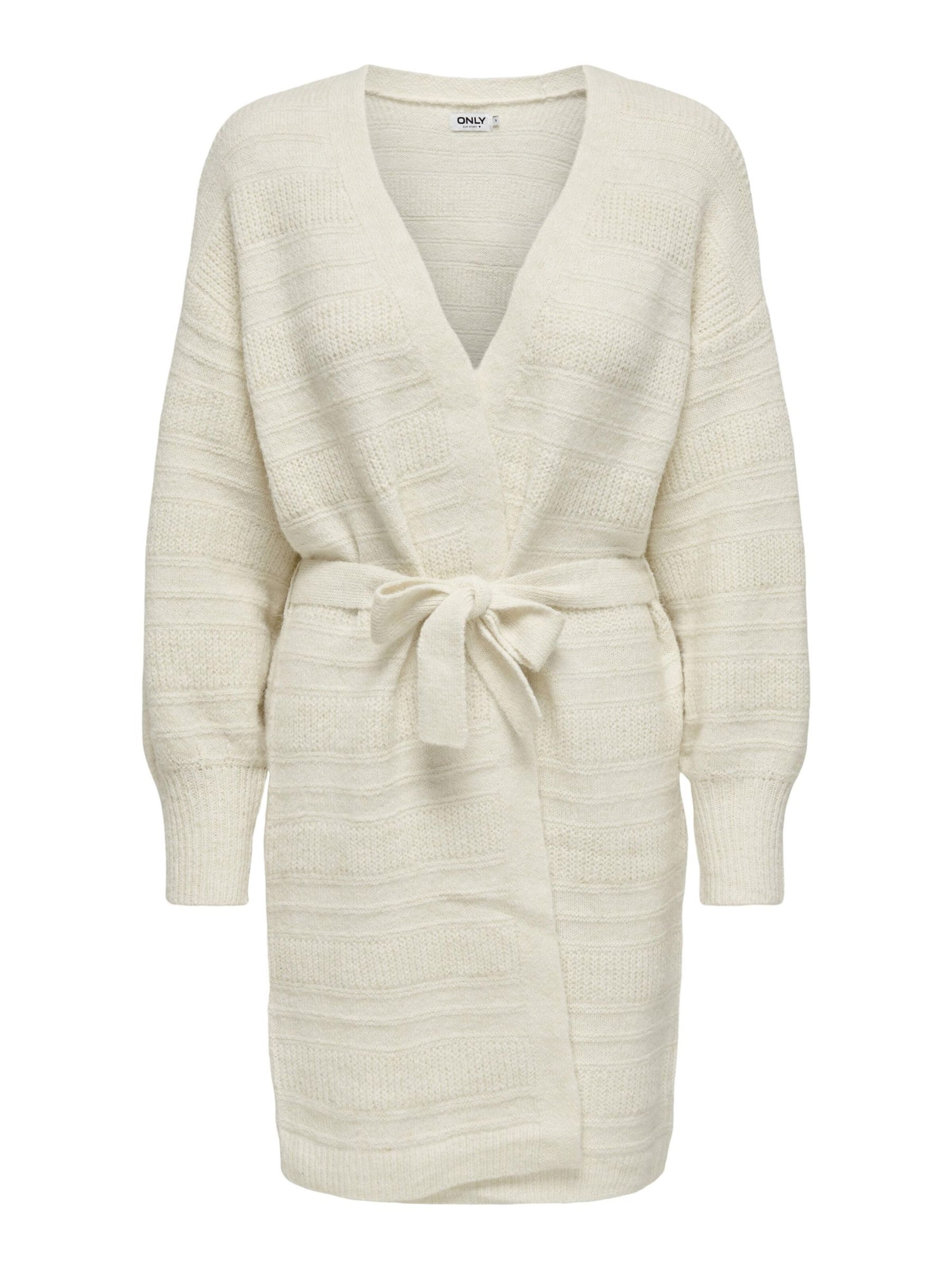 ONLY Gebreid vest 'SELESTA' in Beige: voorkant