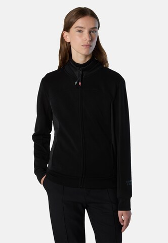 North Sails Sweatjacke 'Scuba Stoff' in Schwarz: Vorderseite