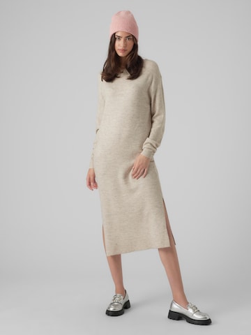 VERO MODA Gebreide jurk 'Lefile' in Beige: voorkant