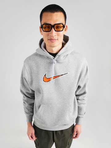 Nike Sportswear Mikina 'M NK CLUB BB HDY NEO VARSITY' - Sivá: predná strana