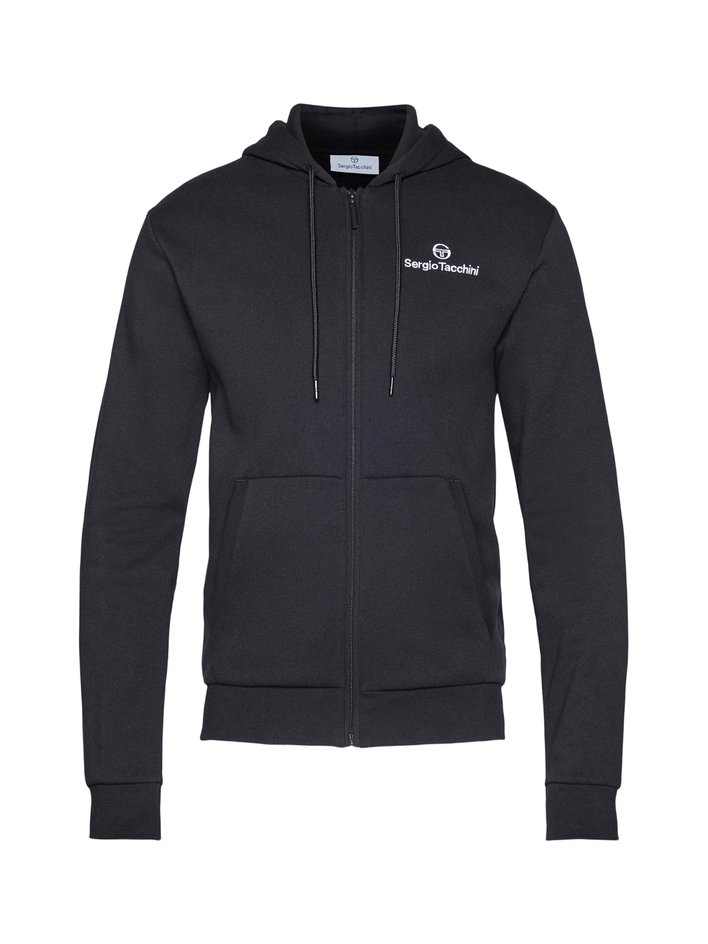 Sergio Tacchini - Casaco de treino em moletão 'Cipresso' em preto: frente